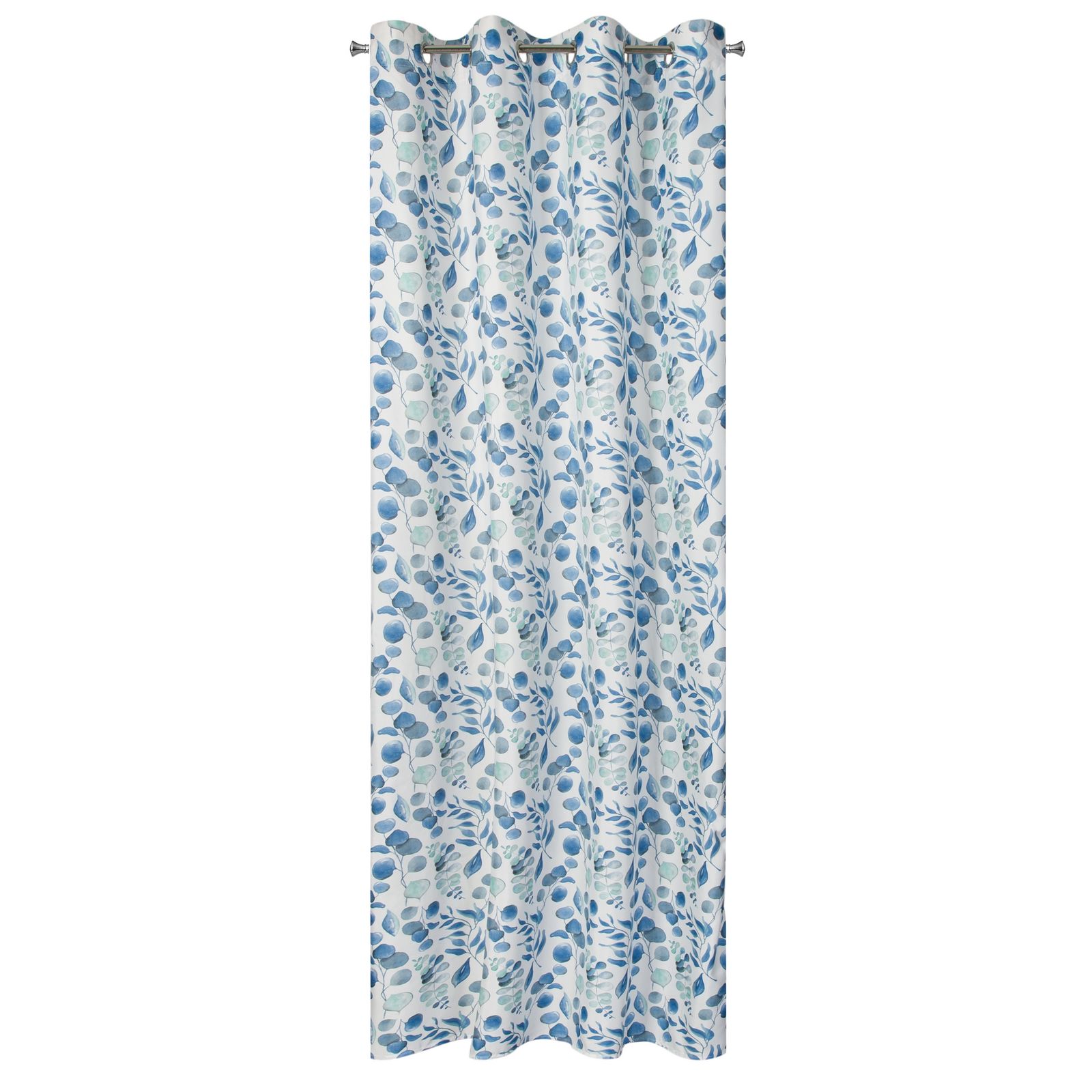 Perdea decorativa cu inele metalice, SABRINA 140x250 cm, Eurofirany, Alb. Albastru