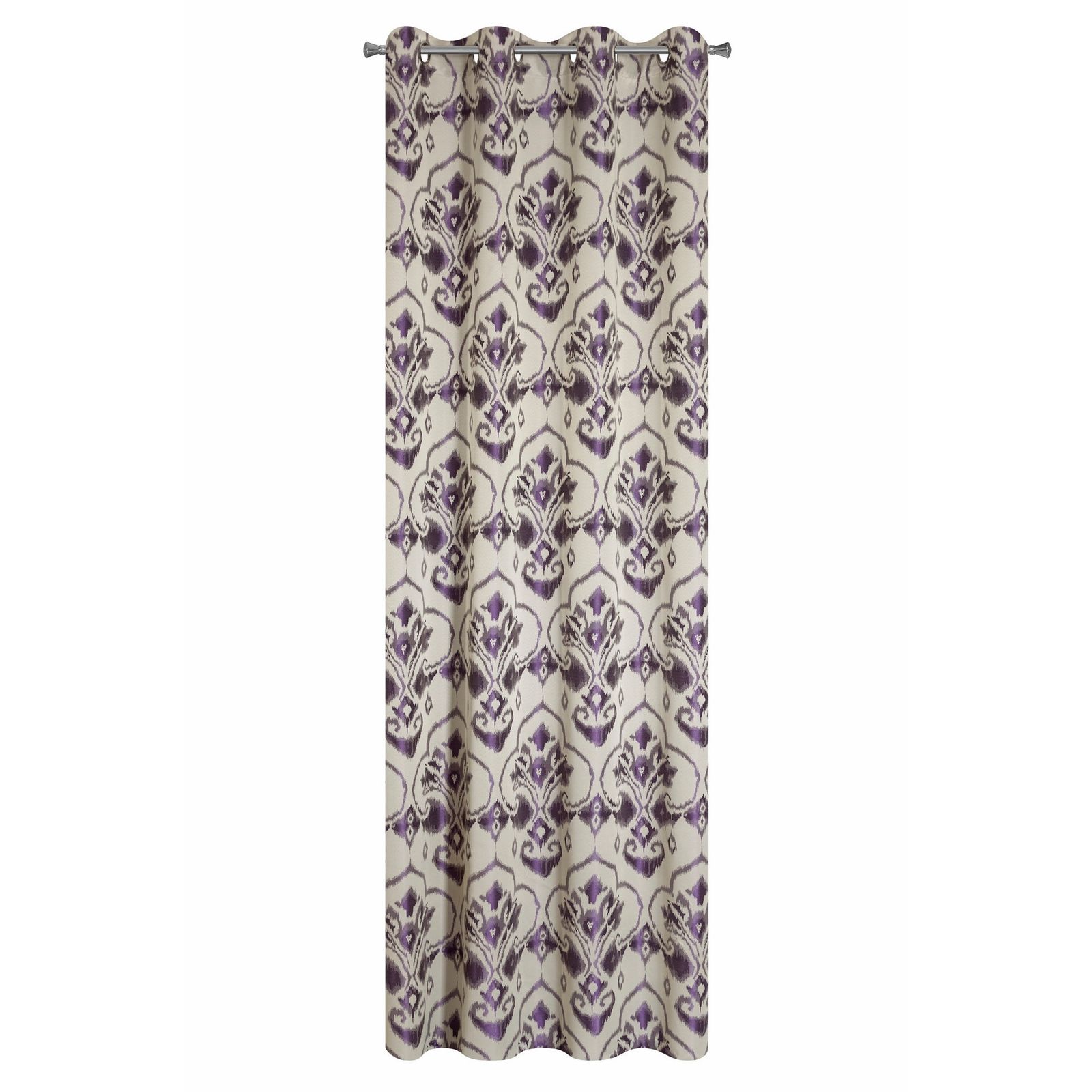 Perdea decorativa cu inele metalice, LIDIA 140x250 cm, Eurofirany, Violet/ Ecru