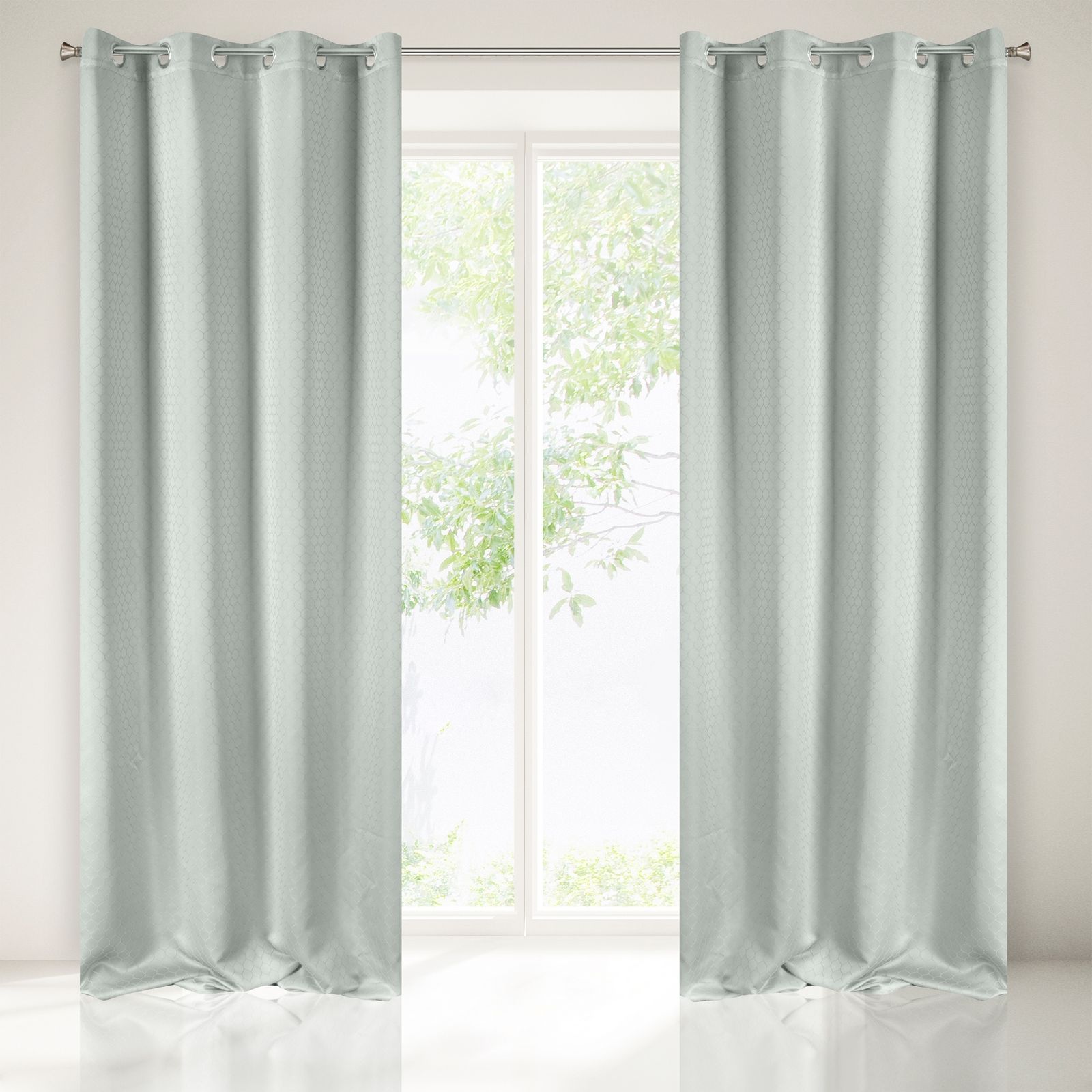 Perdea decorativa cu inele metalice, RIVET 140x250 cm, Eurofirany, Gri