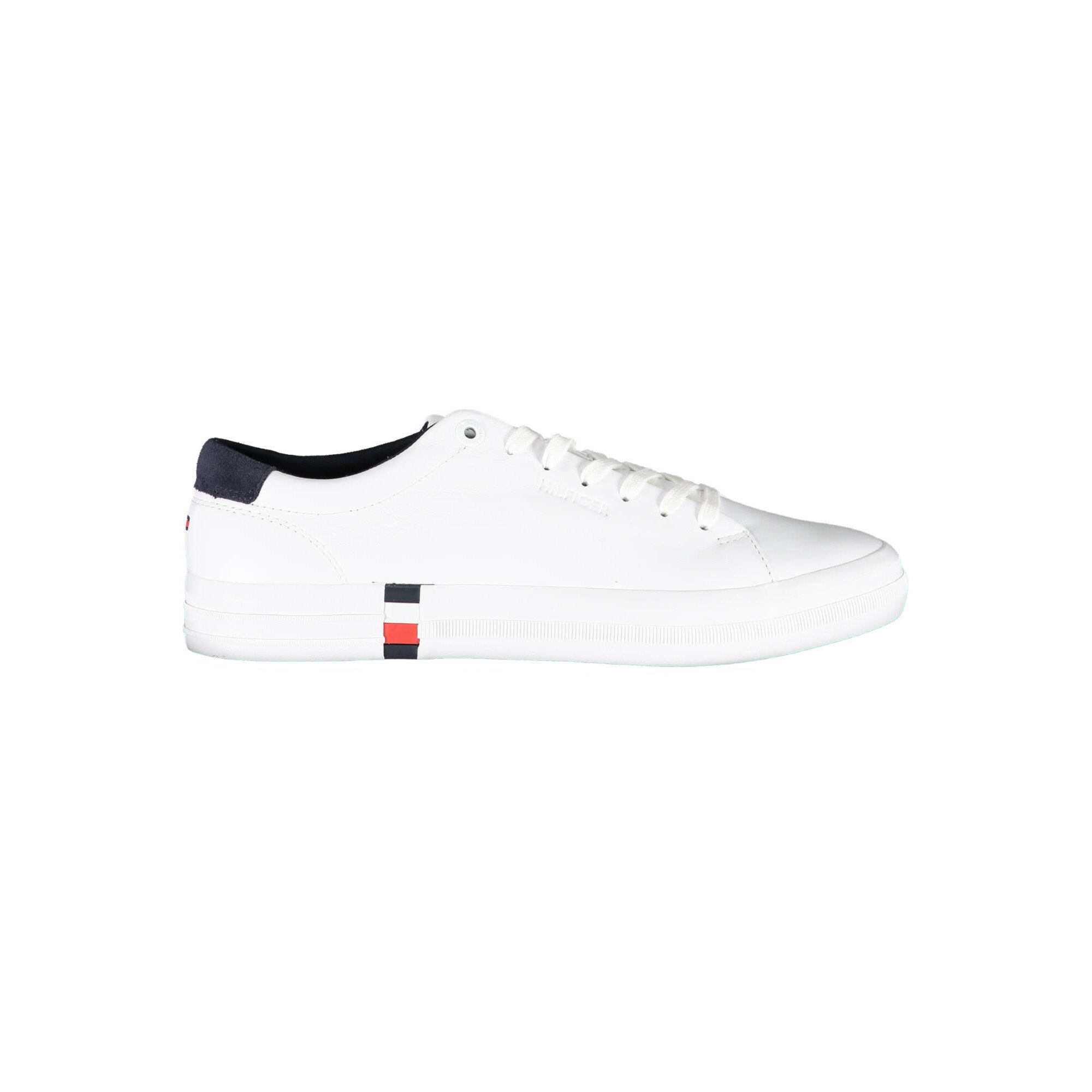 Pantofi Sport Barbati, TOMMY HILFIGER , Piele, Alb, Alb
