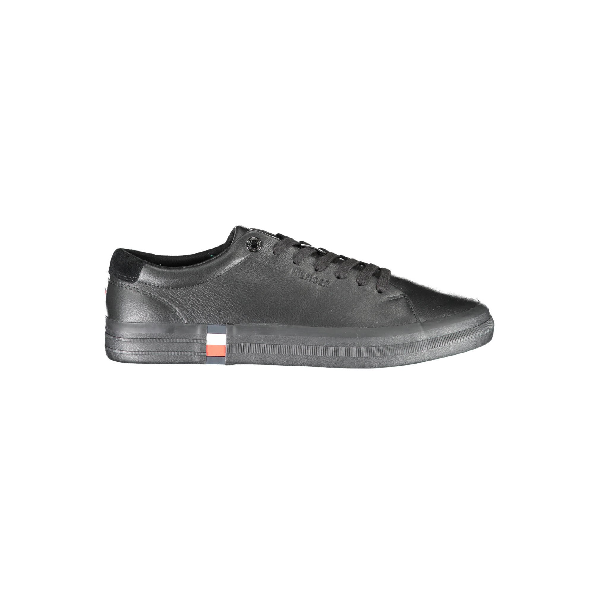 Pantofi Sport Barbati, TOMMY HILFIGER , Piele, Negru, Negru