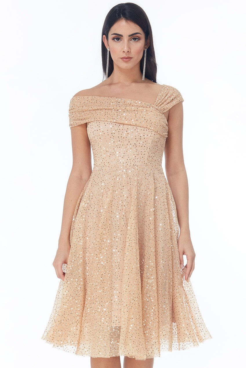 Rochie ocazie, City Goddess GD 2822, Crem