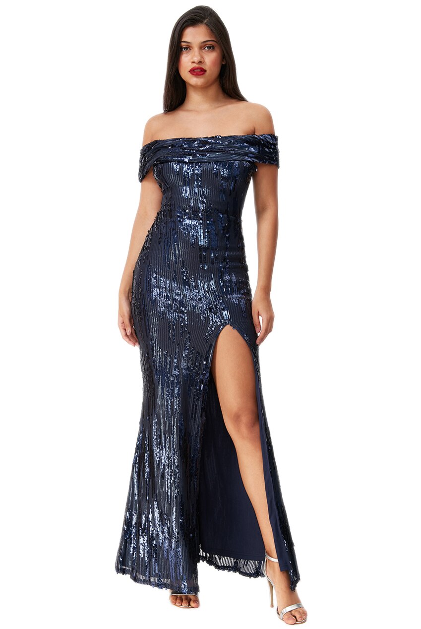 Rochie ocazie city goddess GD 2552 bleumarin - marime 38