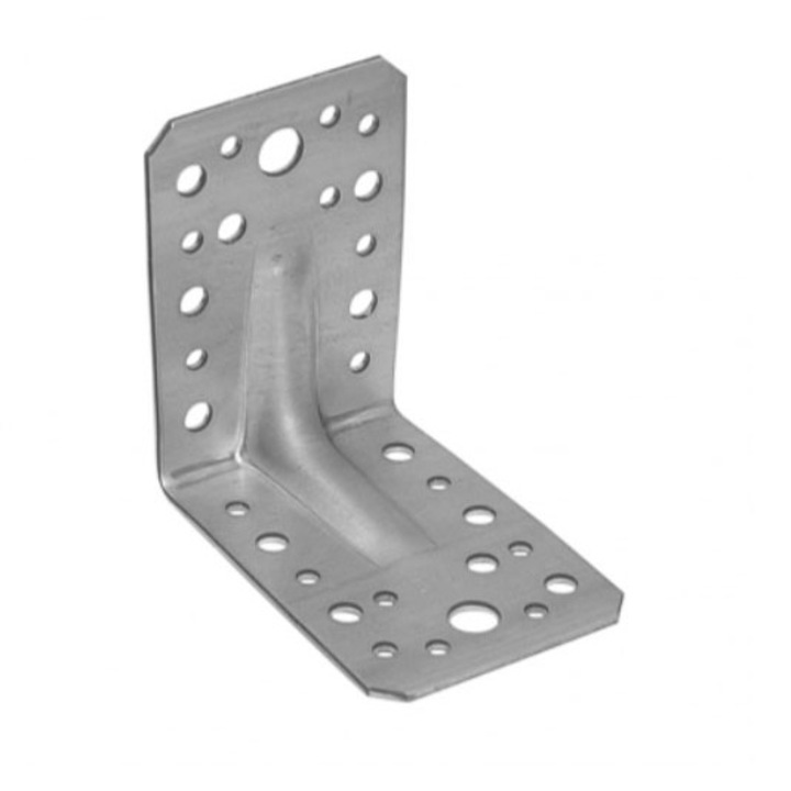 Sarokösszekötő lemez erős. 90 x 90 x 65 / 2,5 mm horganyzott