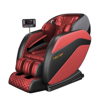 Fotoliu de masaj Royal Red, Lila Care, cu incalzire, functie bluetooth audio, display, zero gravity, piele ecologica, rosu Fotoliu de masaj Royal Red, Lila Care, cu incalzire, functie bluetooth audio, display, zero gravity, piele ecologica, rosu