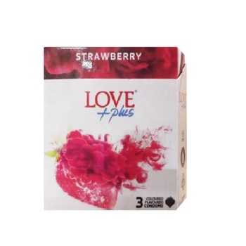 Prezervativ, Love Plus Strawberry, 3 bucati Prezervativ, Love Plus Strawberry, 3 bucati