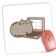 Mousepad Gaming Pusheen Cat Laptop Plush Valentines Day, 21x19 cm