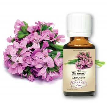 Ulei esential de Geranium (Pelargonium Graveolens) 20 ml, Homemade Spa® Ulei esential de Geranium (Pelargonium Graveolens) 20 ml, Homemade Spa®