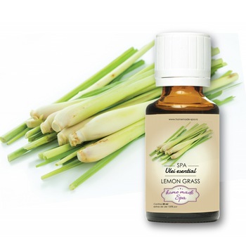 Ulei esential de Lemongrass (Cymbopogon Citratus) 10 ml, Homemade Spa Ulei esential de Lemongrass (Cymbopogon Citratus) 10 ml, Homemade Spa