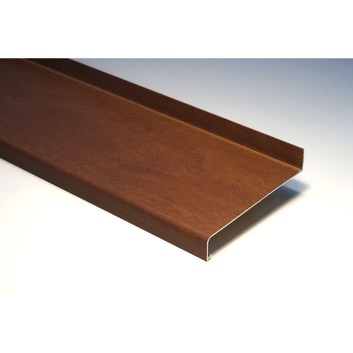 Алуминиев комплект подпрозоречни первази, ширина 16,5 см х дължина 49 см, златен дъб, със странични капаци, за прозорци, екструдиран алуминий