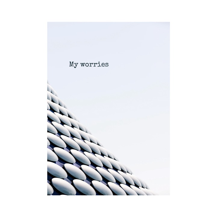 Caiet tip Bullet Journal "My worries", A5,puncte interior, PaperYork, 38 file