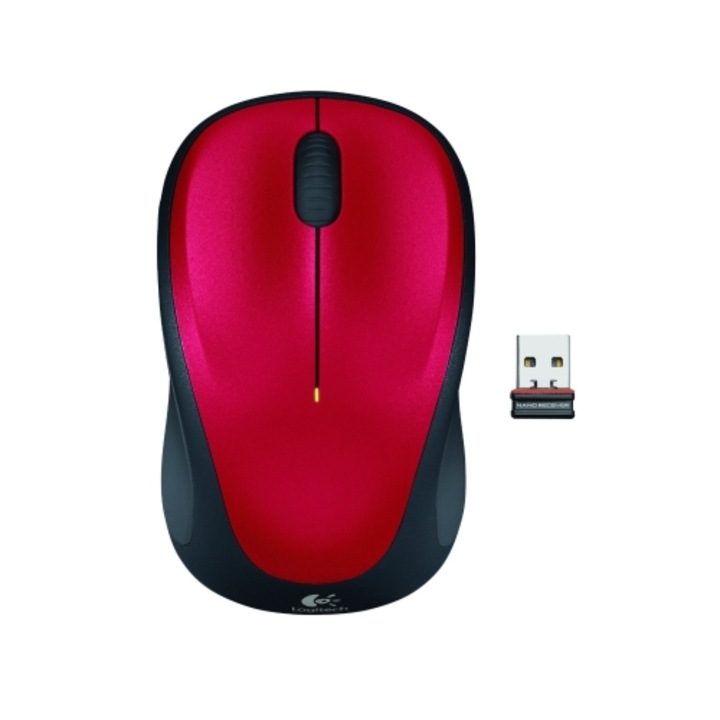 Безжична мишка Logitech M235, Червена