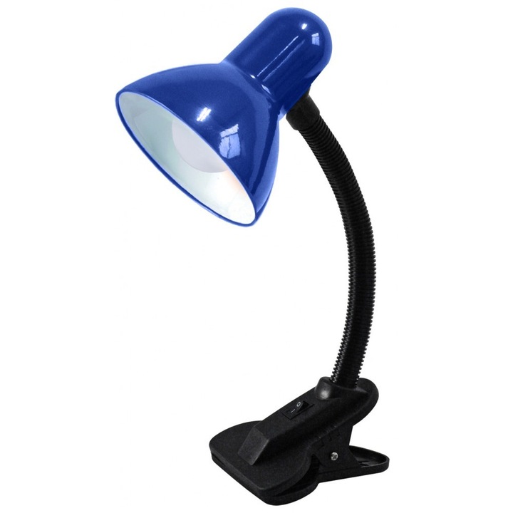 Lampa de birou cu clip, Desonia, VARNA, E27, Albastru