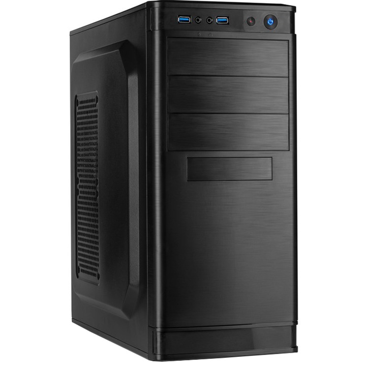 Компютърна кутия Inter-Tech IT-5905, Mid Tower, Без захранващ блок, Черна
