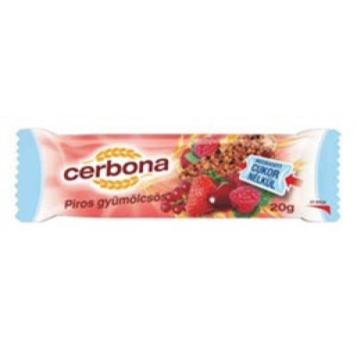 Cerbona szelet cukormentes piros gyümölcsös 20 g