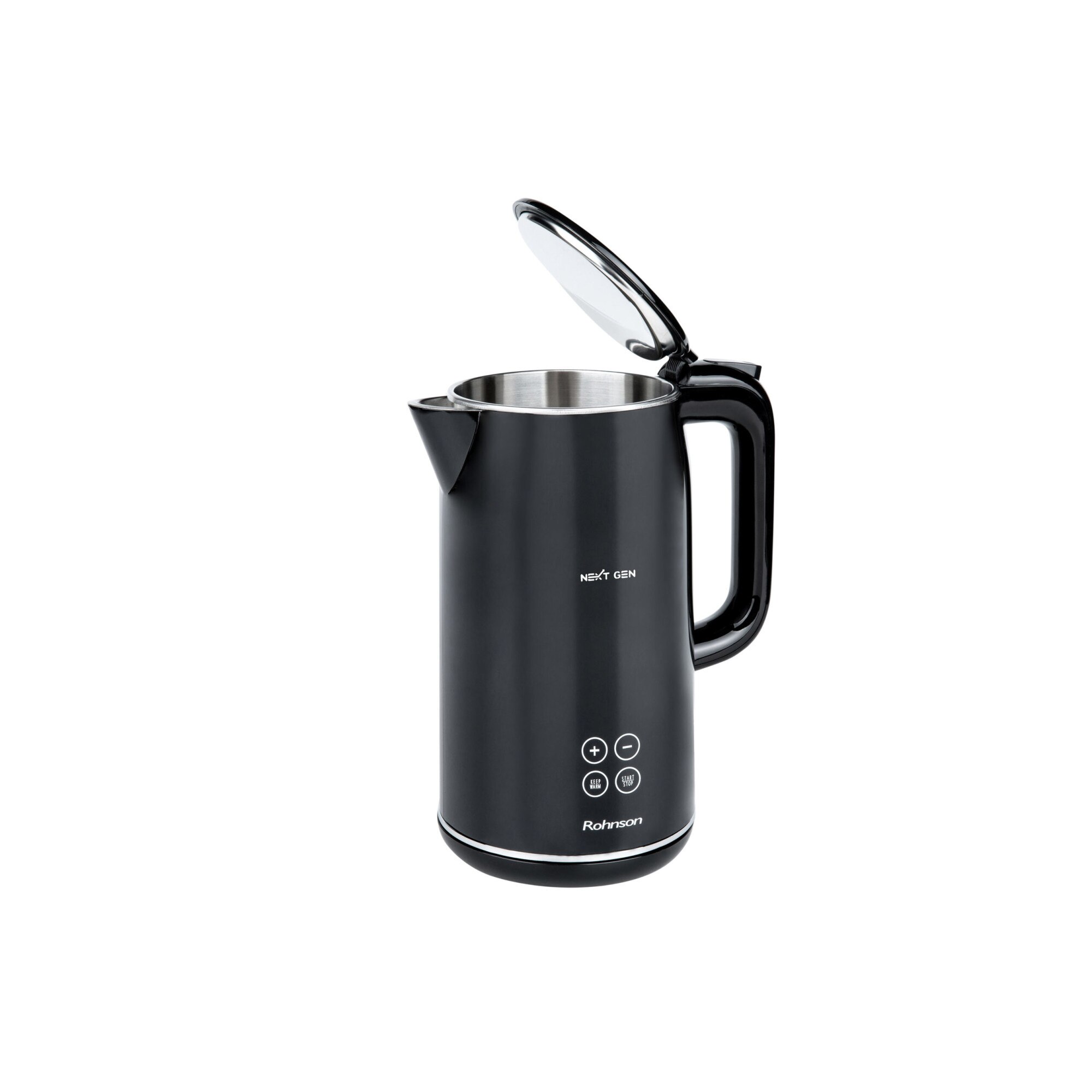 Fierbator Rohnson R7540, 1.5L, 1800W, 4 h, afisaj digital, otel inoxidabil