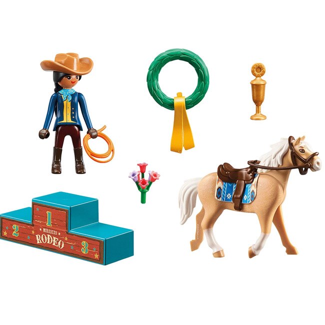 Set de jaoca Playmobil Figures - Prude la Rodeo in Miradero, minim 5 ani