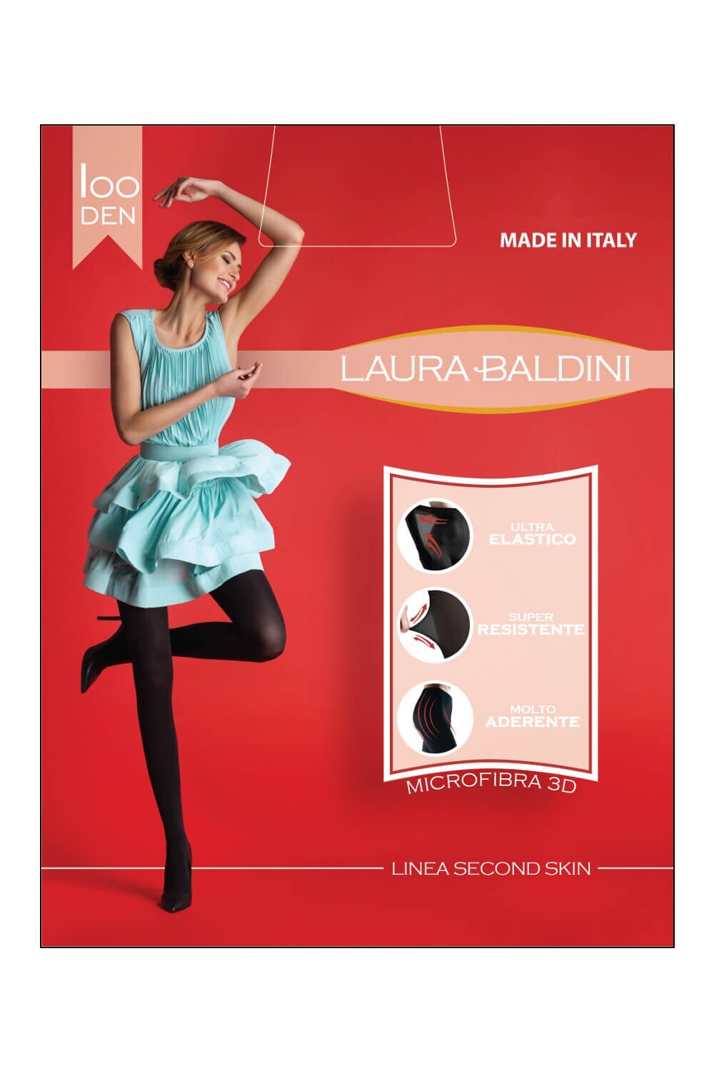 Colant Second Skin 100 Den, Laura Baldini, nero