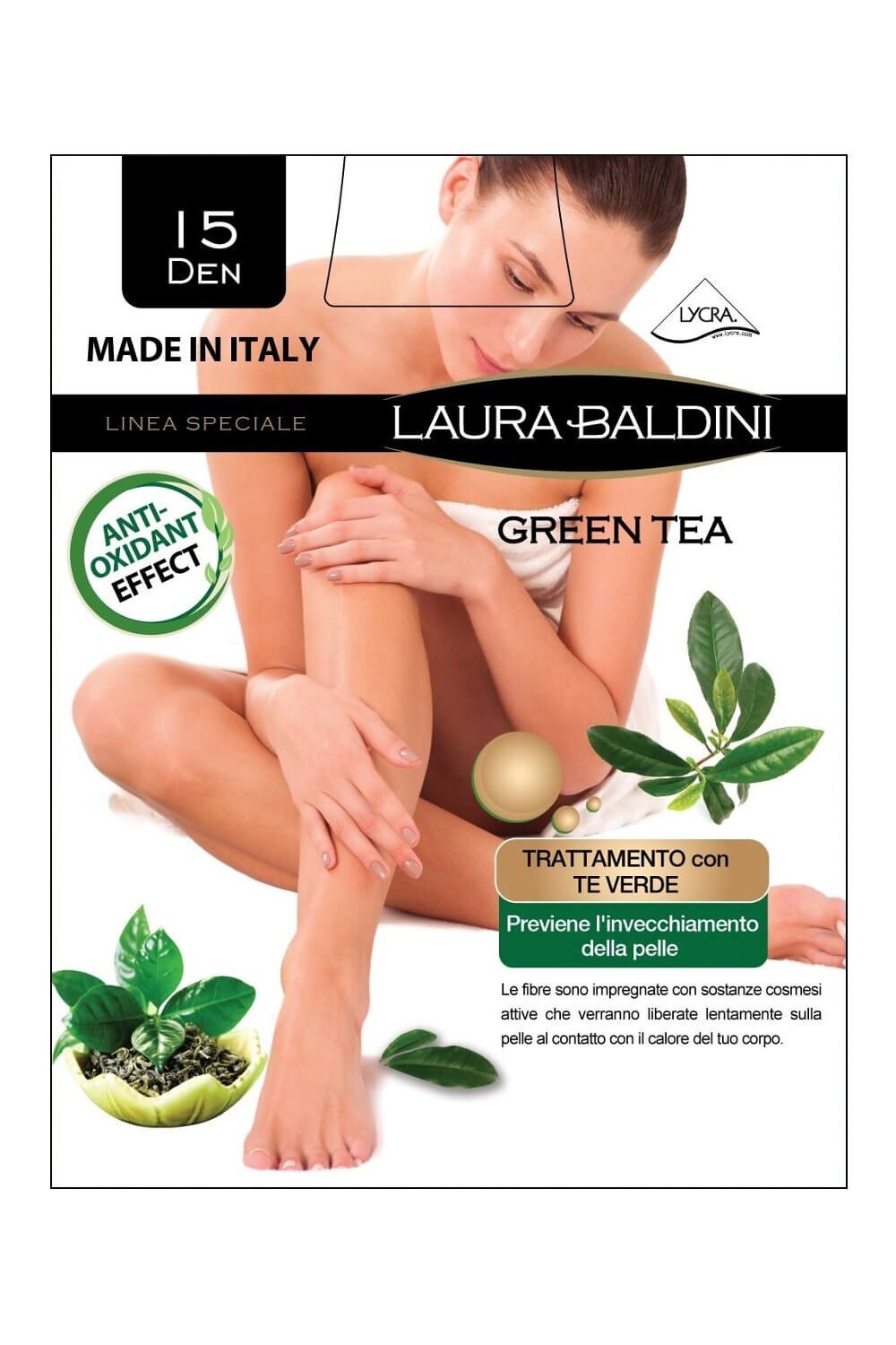 Colant Green Tea 15 Den, Laura Baldini, nero
