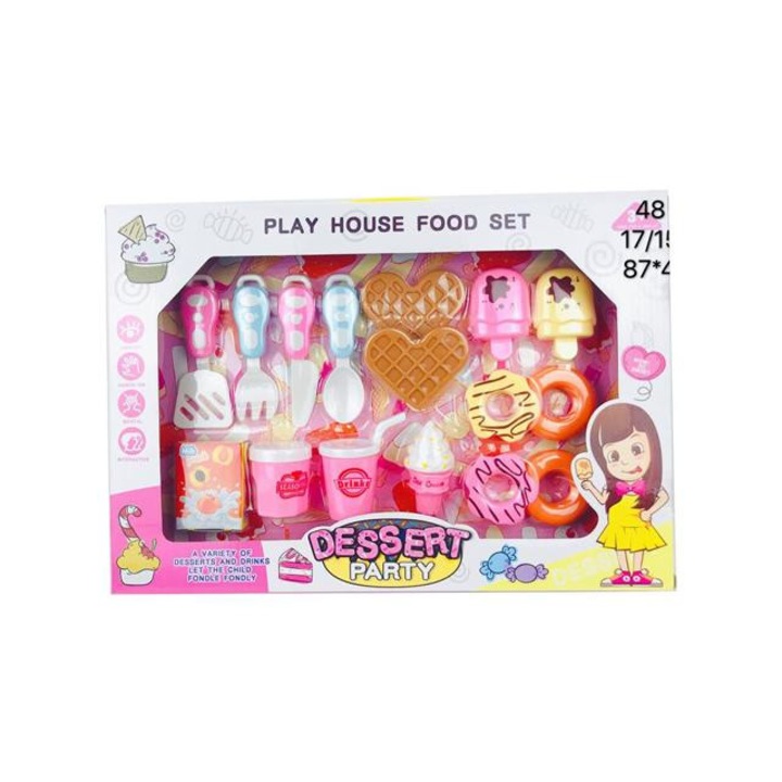 Dessert party édesség szett fánkkal, gofrival és kiegészítőkkel