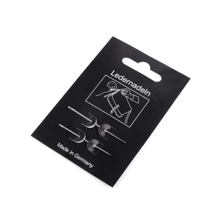 Set 2 ace de cusut pentru pielarie, Lungime 46, 53 mm