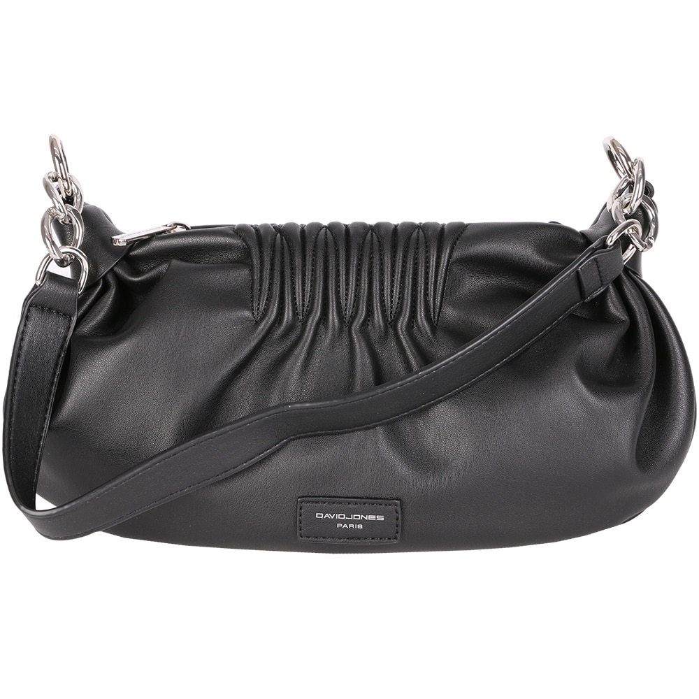 Geanta pentru dama, crossbody cu incretituri, AB-CM6086-BK Negru