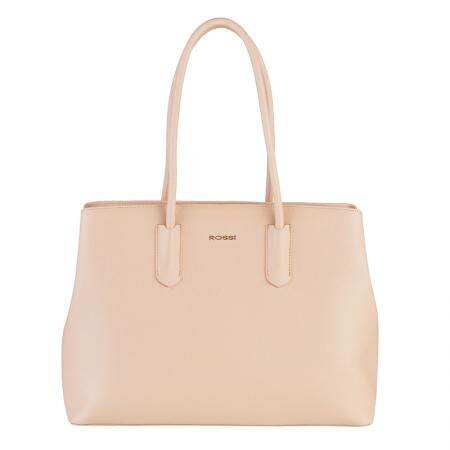 Geanta din piele naturala, Rossi, RSS84302, 36x26x13cm, Bej