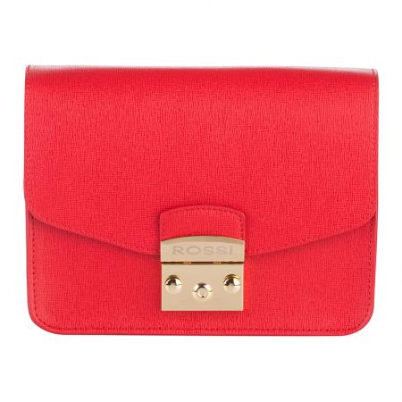 Poseta din piele naturala, Rossi, RSS85301, 21x15x9, Zmeura