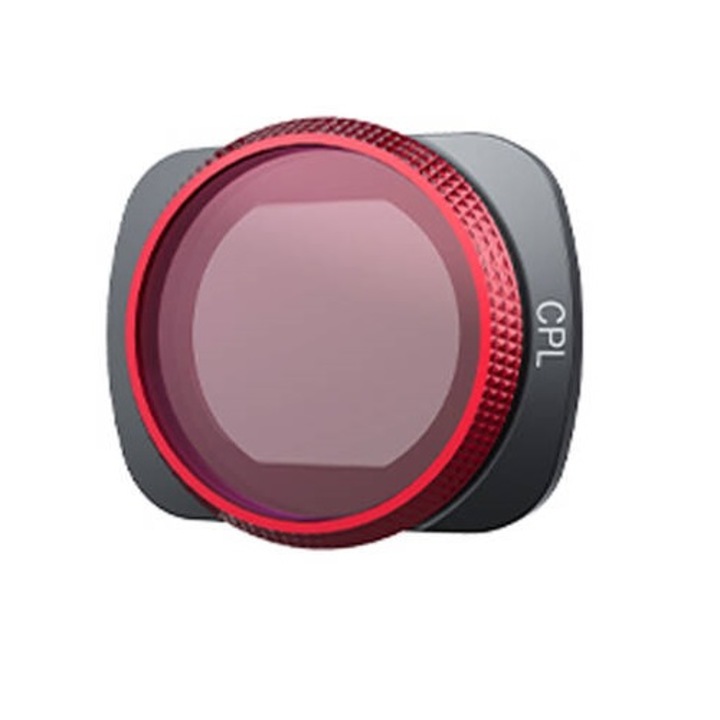 Filtru lentila CPL PGYTECH P-19C-067 pentru camera video sport DJI Osmo Pocket / Pocket 2, Negru