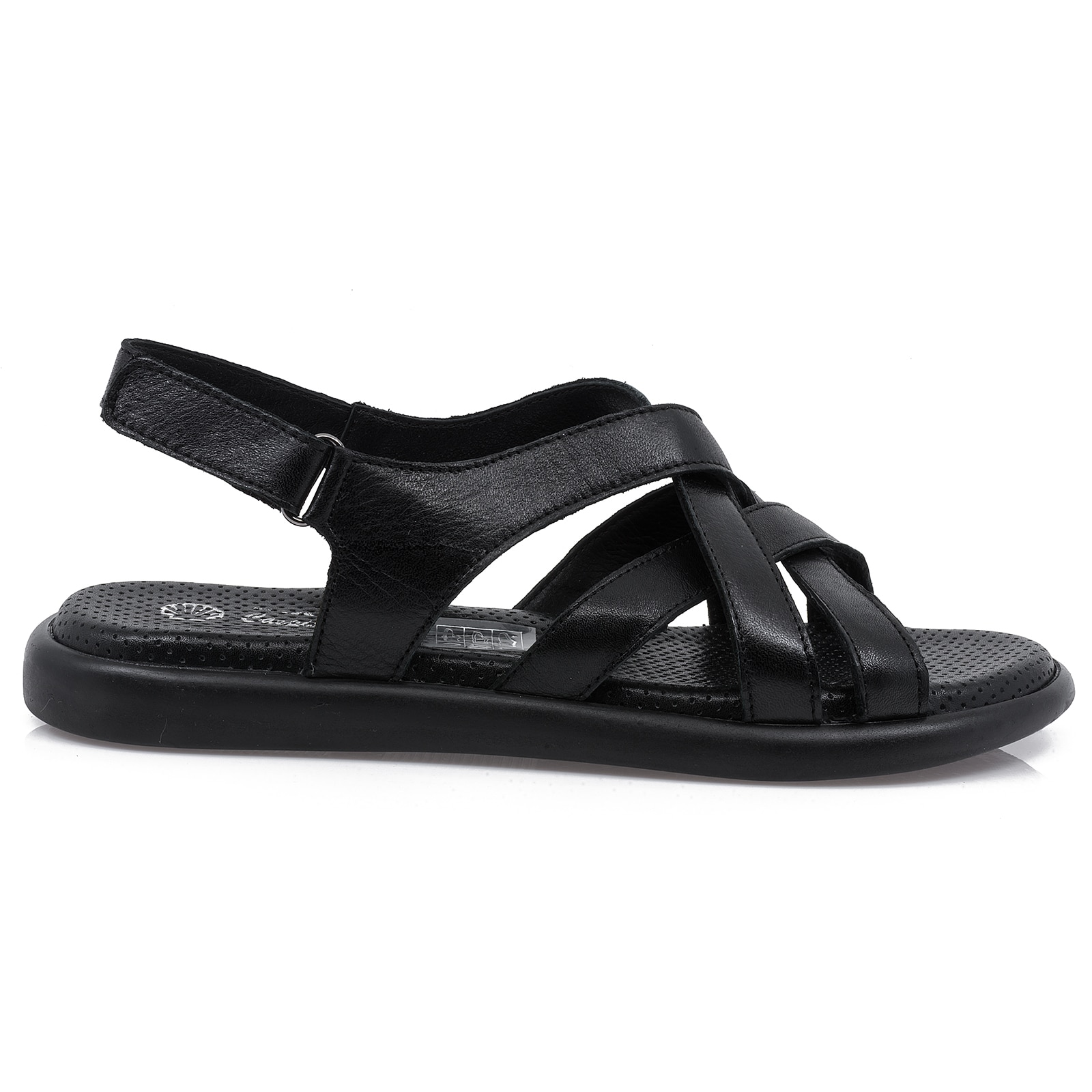 Sandale dama, Caspian, Cas-52, casual, piele naturala, Negru