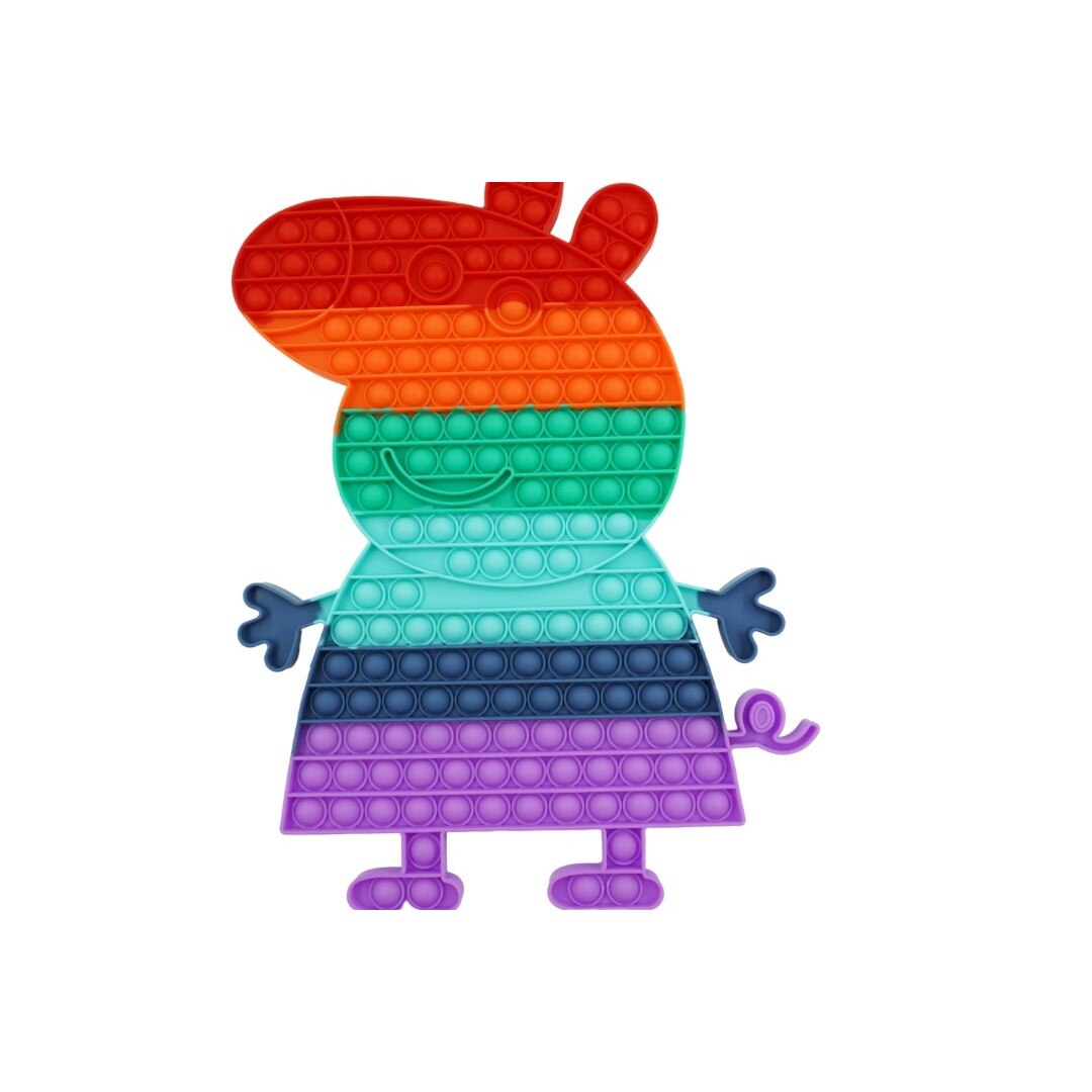 Jucarie antistres din silicon Flippy, Pop it Now and Flip It ,Porc ,Multicolor