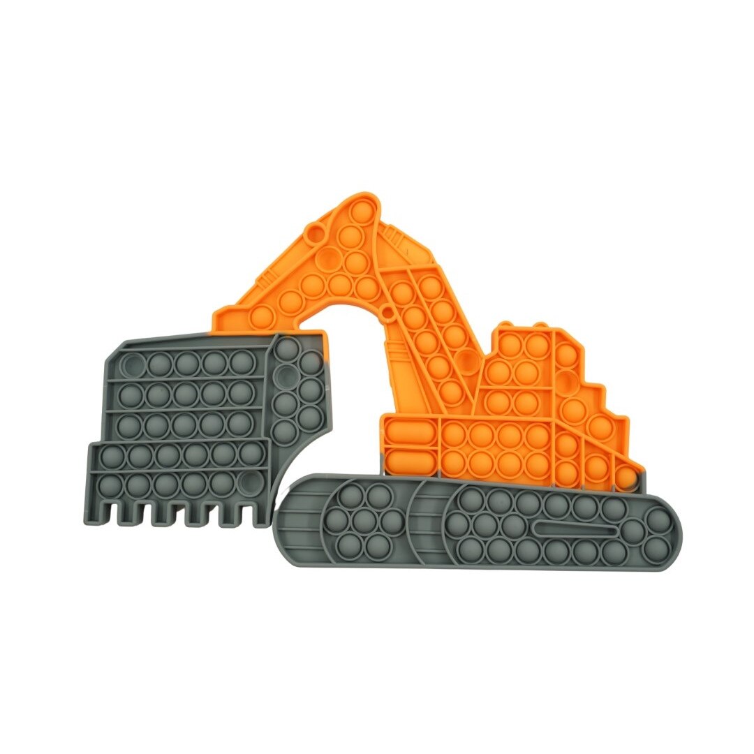 Jucarie antistres din silicon Flippy, Pop it Now and Flip It ,Excavator ,Multicolor ,Model 2