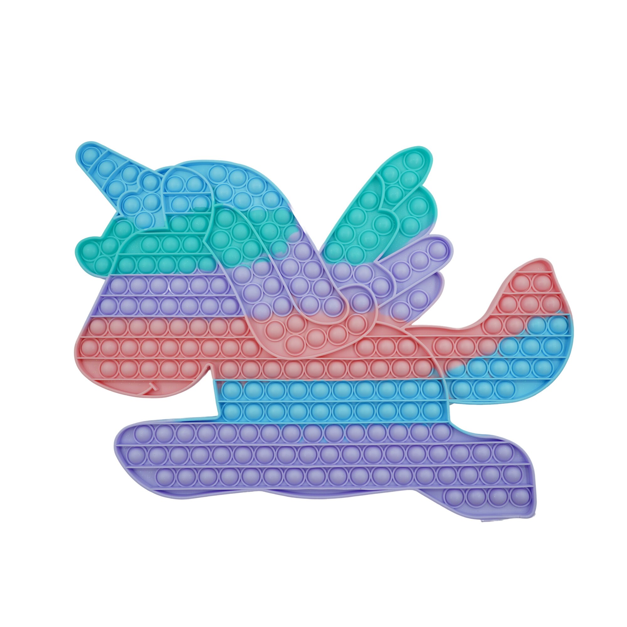 Jucarie antistres din silicon Flippy, Pop it Now and Flip It ,Unicorn cu aripi ,Multicolor
