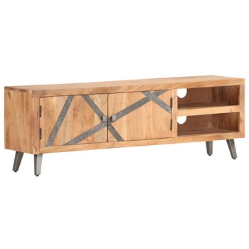 Comoda TV, vidaXL, Lemn masiv de acacia, 120 x 30 x 40 cm, Maro Comoda TV, vidaXL, Lemn masiv de acacia, 120 x 30 x 40 cm, Maro