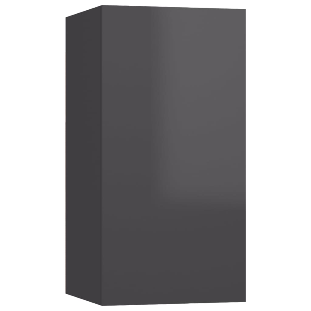 Comoda TV, vidaXL, PAL, 30,5x30x60 cm, Gri extralucios
