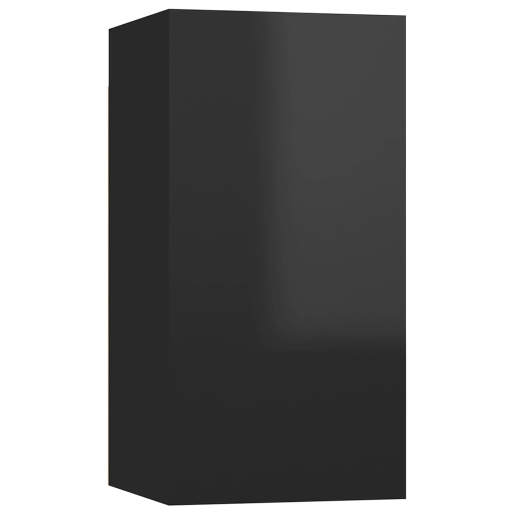 Comoda TV, vidaXL, PAL, 30,5x30x60 cm, Negru extralucios