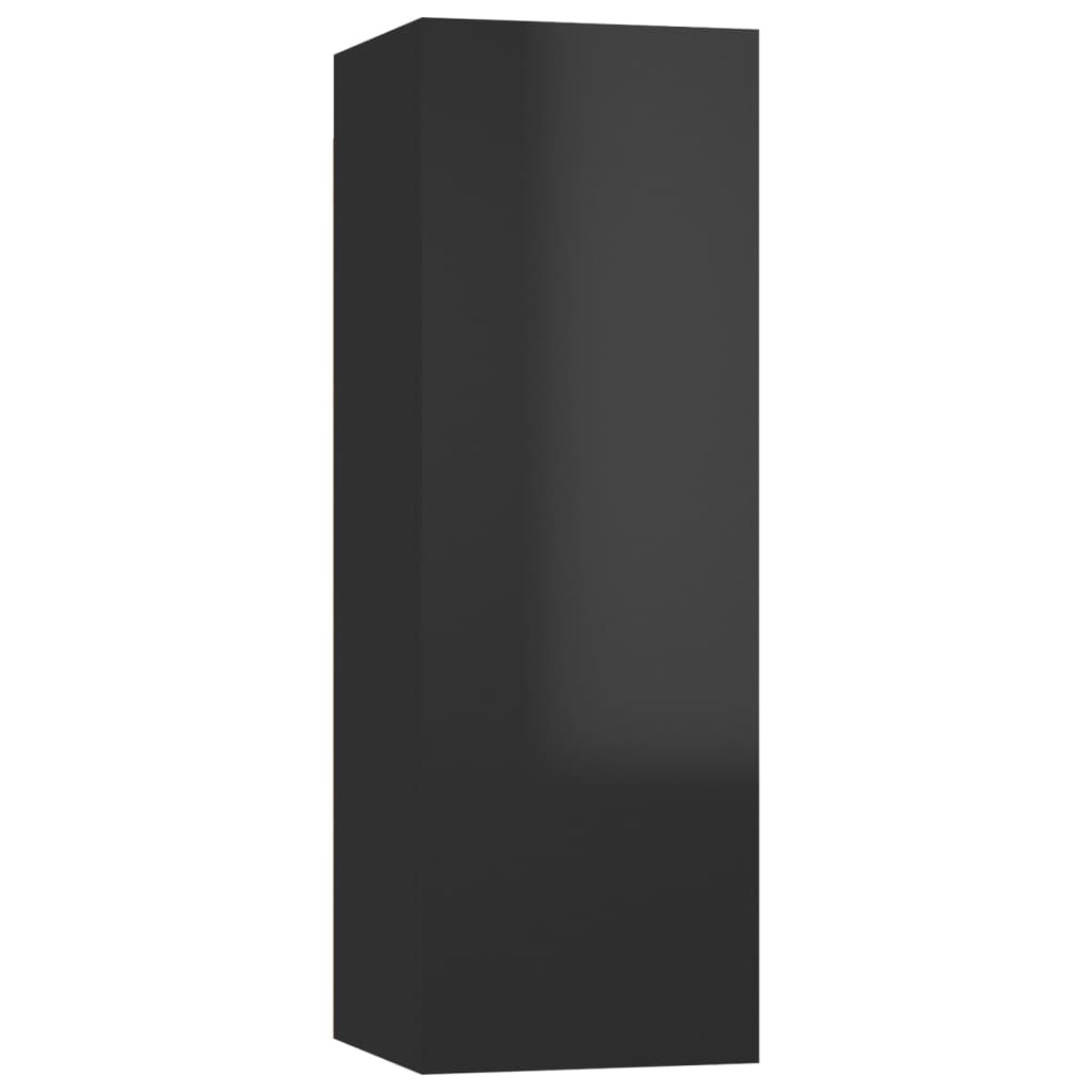Comoda TV, vidaXL, PAL, 30,5x30x90 cm, Negru extralucios