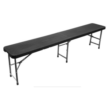 Banca de gradina pliabila din ratan, neagra 180 cm Banca de gradina pliabila din ratan, neagra 180 cm