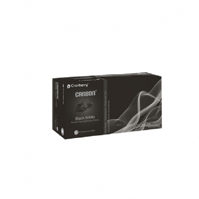 Manusi examinare nitril Carbon Black Cranberry, 100 bucati, masura M