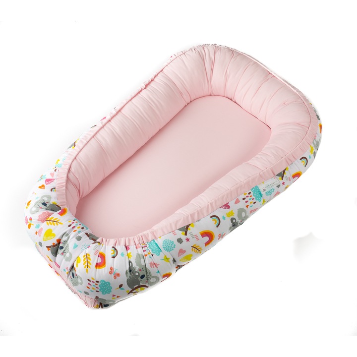 Бебешко гнездо, 85 X 55, Марадия, с 2 страни, Коала, Розово