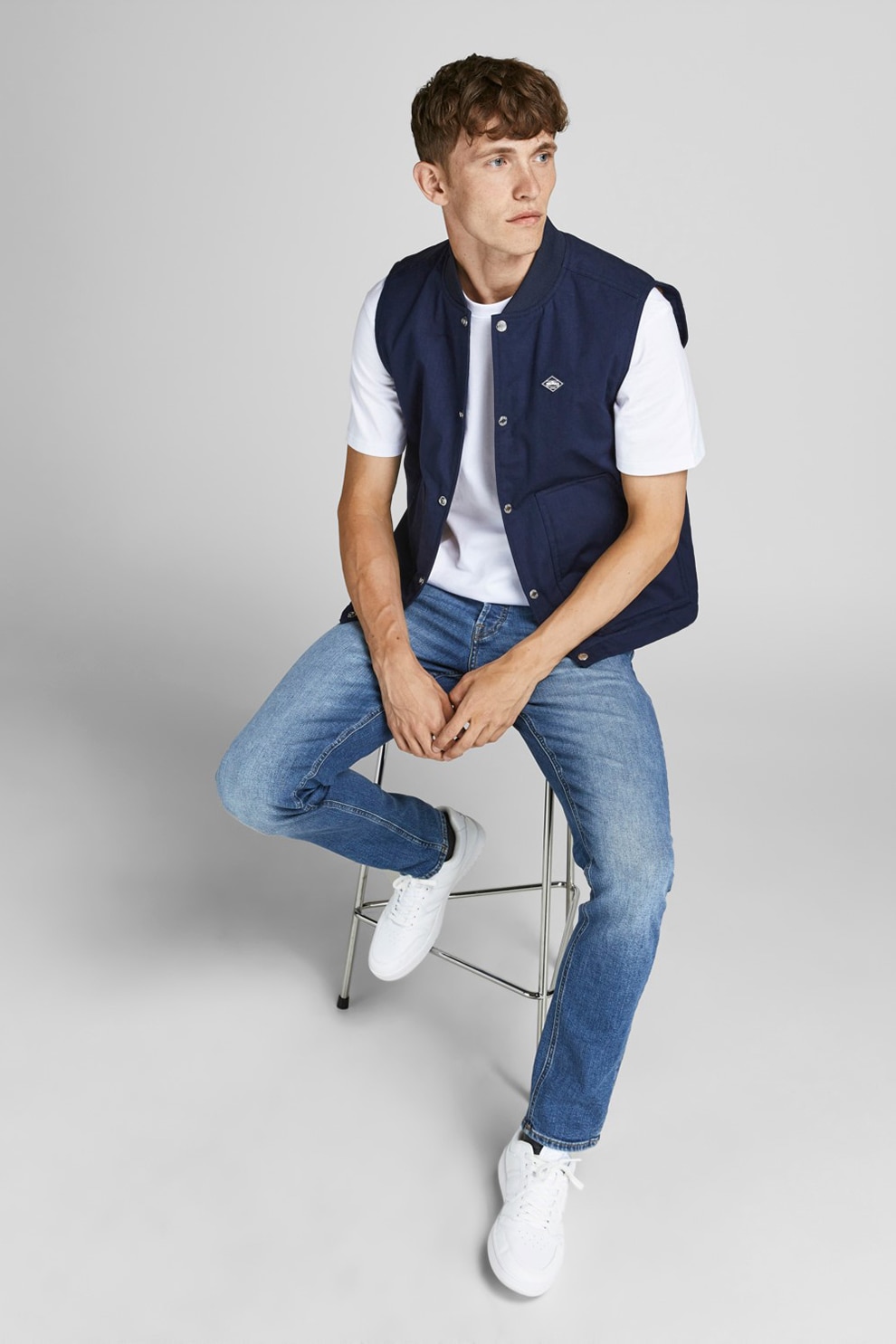 Jack&Jones, Blugi skinny Liam, Albastru