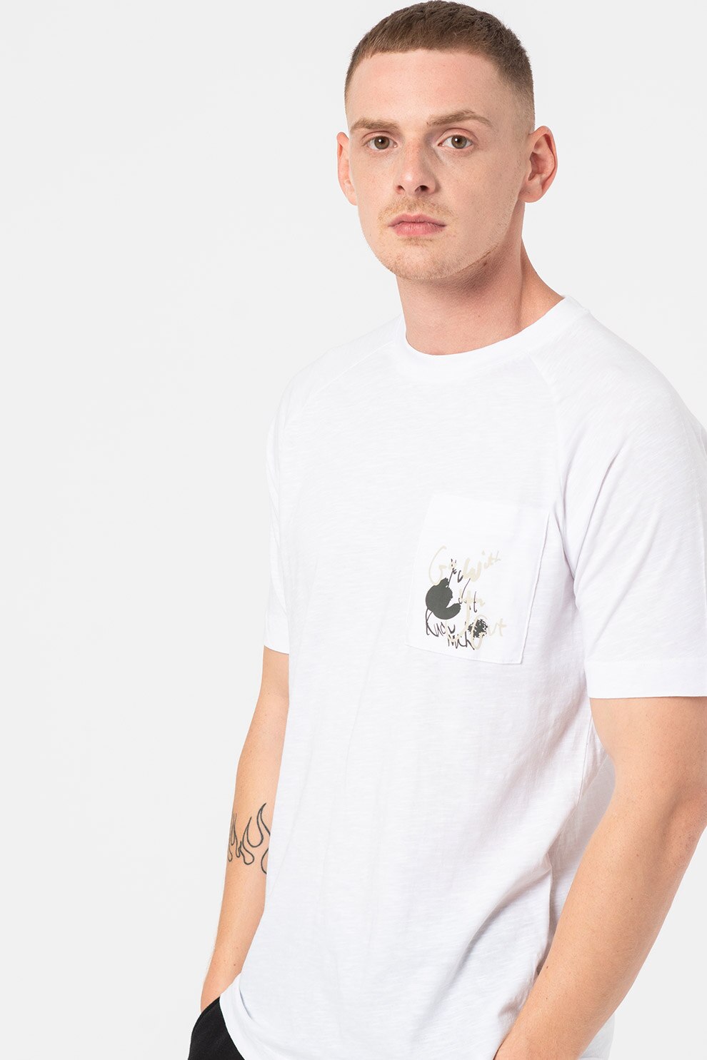 Only & Sons, Tricou regular fit de bumbac organic Vital, Alb