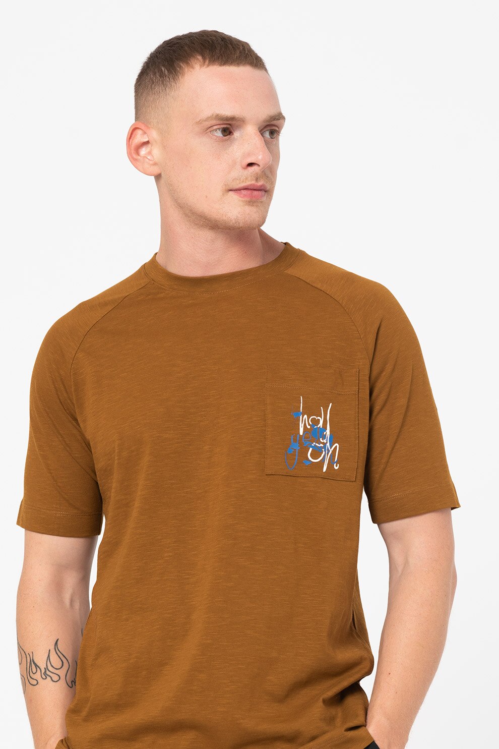 Only & Sons, Tricou regular fit de bumbac organic Vital, Scortisoara