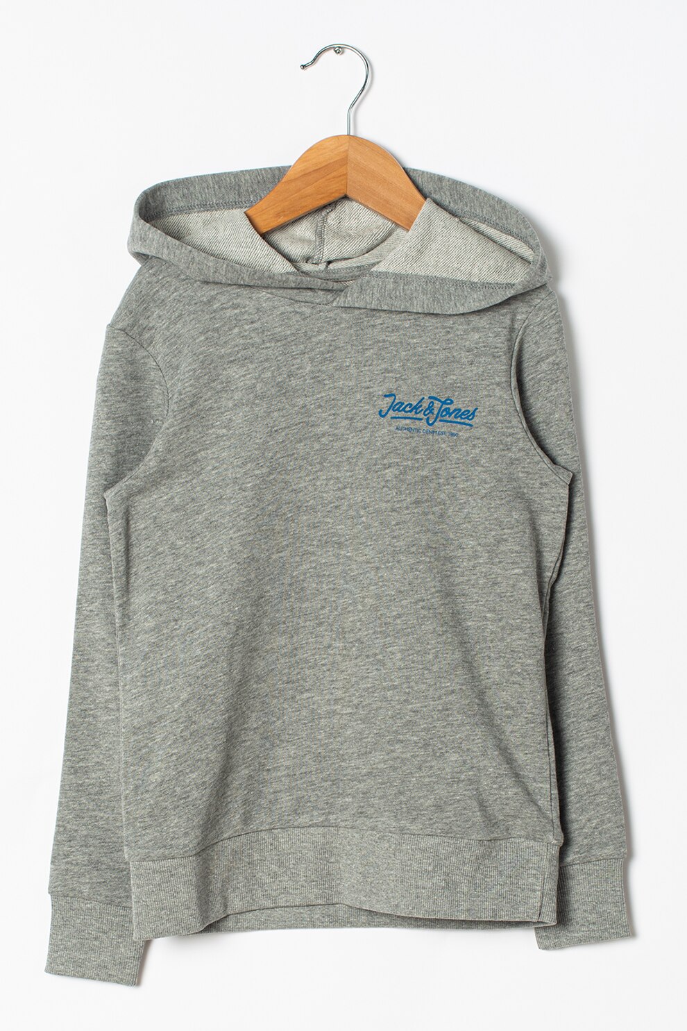 Jack&Jones, Hanorac din amestec de bumbac Chap, Gri melange