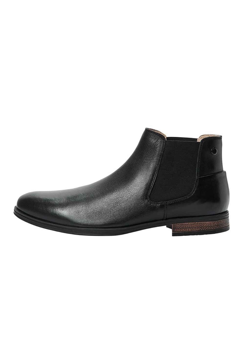 Jack&Jones, Ghete Chelsea de piele Frank, Gri antracit