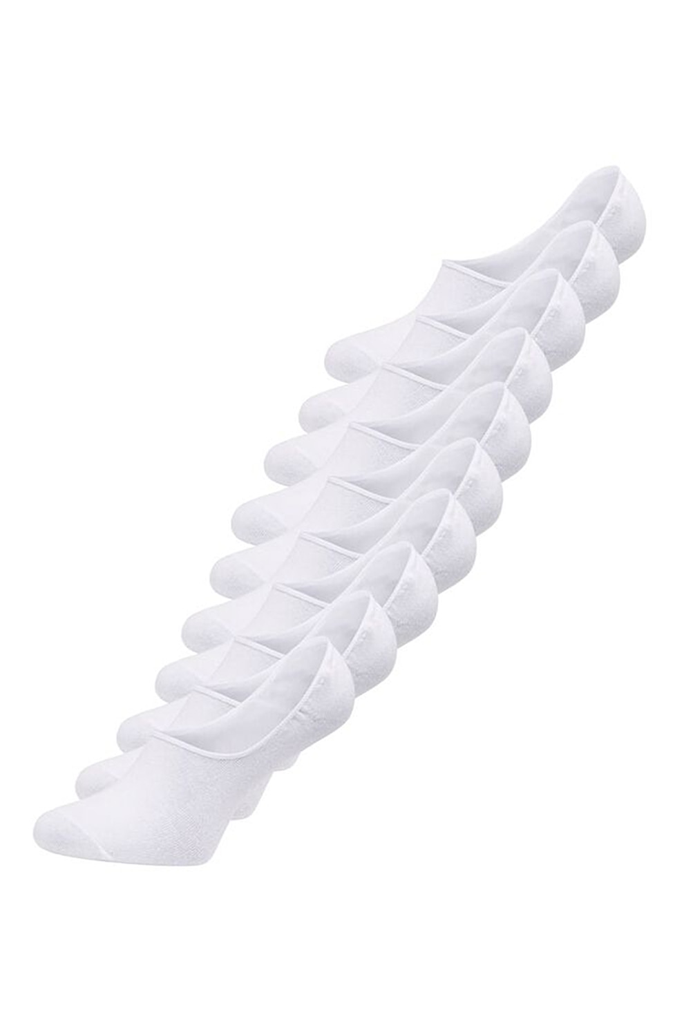 Jack&Jones, Set de sosete foarte scurte - 10 perechi, Alb optic, One Size