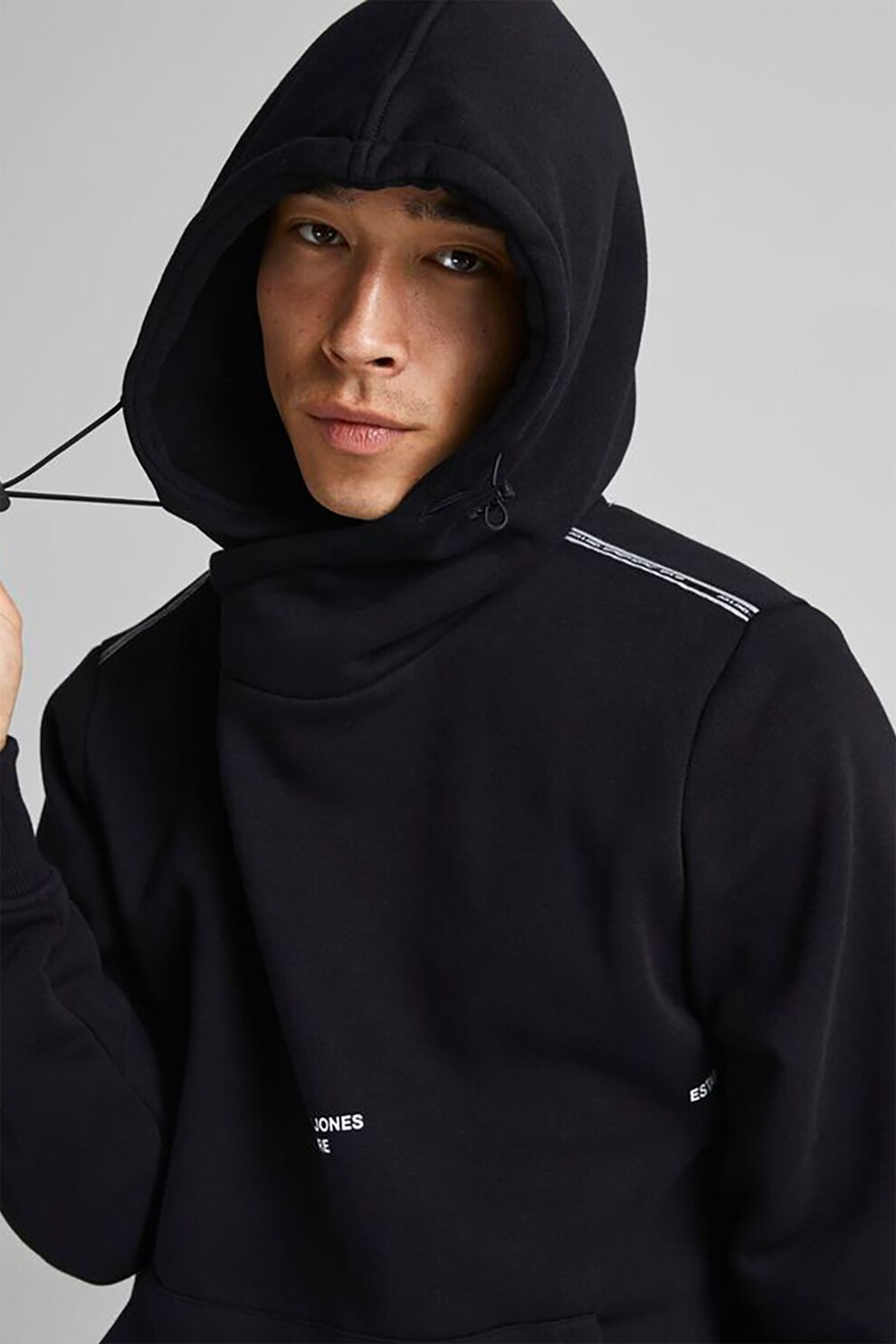 Jack&Jones, Hanorac cu buzunar kangaroo, Negru