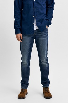 Selected Homme, Blugi slim fit foarte elastici 4074, Albastru Selected Homme, Blugi slim fit foarte elastici 4074, Albastru