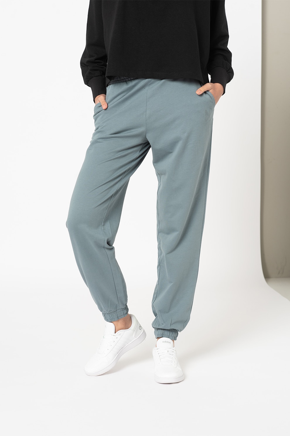 Noisy May, Pantaloni sport cu buzunare laterale Nine, Albastru petrol