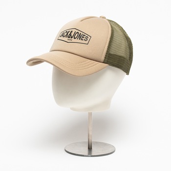 Jack&Jones, Sapca cu segment de plasa Archie, Grej/Verde feriga/Negru Jack&Jones, Sapca cu segment de plasa Archie, Grej/Verde feriga/Negru